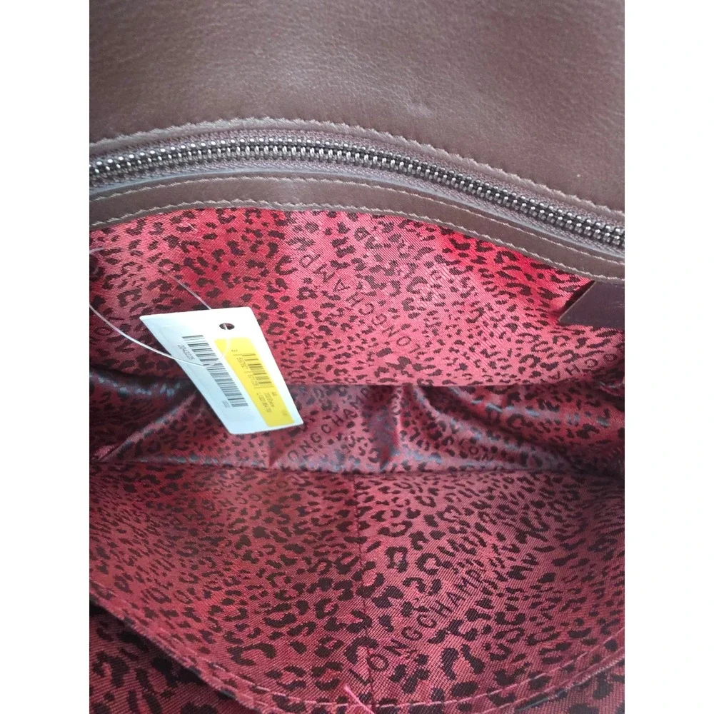 Longchamp Mademoiselle Brown Leather Whipstitch Shoulder Bag‎ L1323954703 France